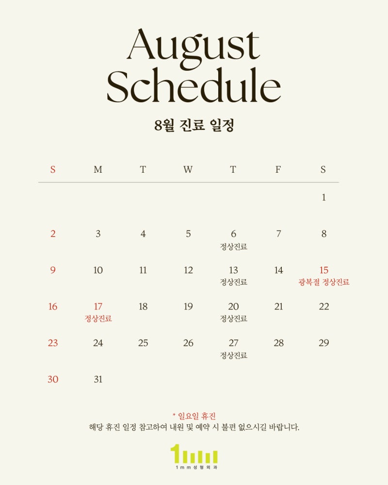 1mm Plastic Surgery Clinic: August 2026 Appointment Guide 🏖️